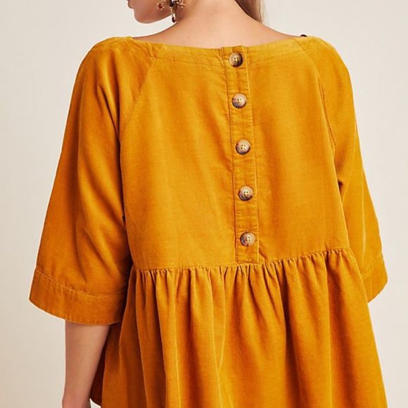MAEVE Maria oversized corduroy babydoll blouse - Picture 2 of 11